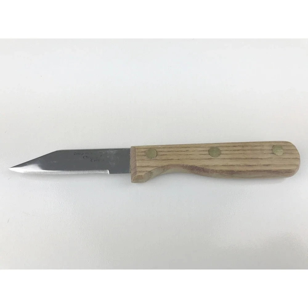 Chicago Cutlery Paring Utility Knife Walnut Wood‎ Handle Stainless Steel 3